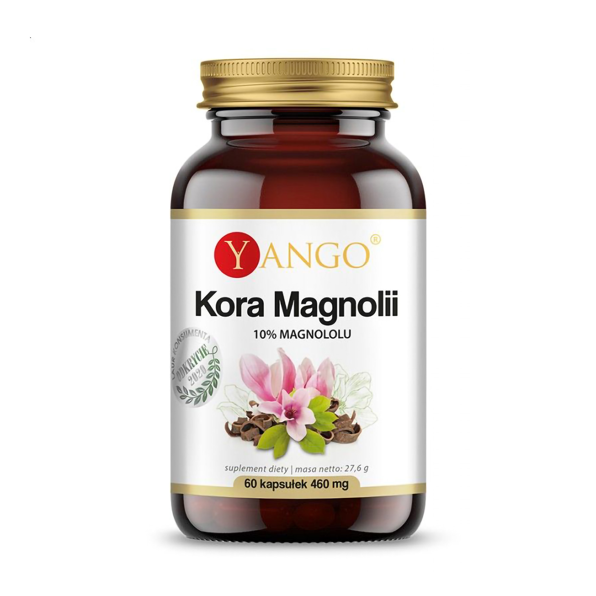 Кора магнолії Yango Magnolia Bark 10% Магнолол, 460 мг, 60 капсул